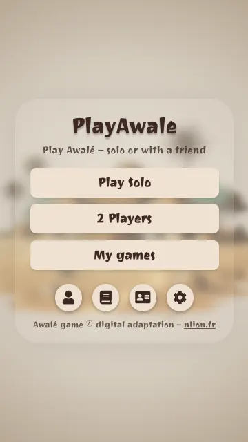 The home screen